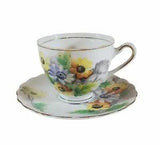 Kasuga Ware Fine China Carnation Tea Cup and Saucer Flower Of The Month Series#1