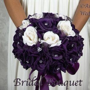 LAPIS PURPLE Wedding Bouquet Bouquets Love Package Silk Flowers Arrangement Bouquets Custom Corsage Boutonnieres Groom Bridesmaids Keepsake