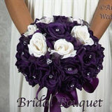 LAPIS PURPLE Wedding Bouquet Bouquets Love Package Silk Flowers Arrangement Bouquets Custom Corsage Boutonnieres Groom Bridesmaids Keepsake