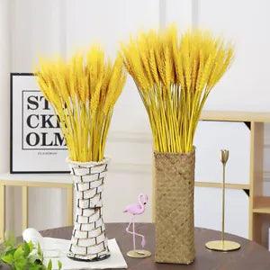 50Pcs/lot Real Wheat Ear Flower Natural Dried Flowers Wedding Decoration Bouquet