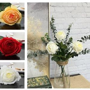 Pack of 3-Stunning 17"Long stem Real touch Rose-home centerpiece wedding bouquet event Decor