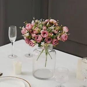 DUSTY ROSE 4 Bouquets 12" Silk Mini Ranunculus Artificial FLOWERS Decorations