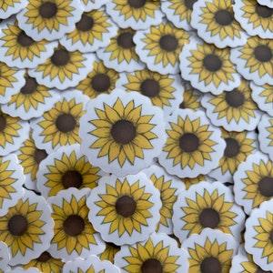 Mini Sunflower Waterproof Sticker (set of 5)