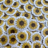 Mini Sunflower Waterproof Sticker (set of 5)