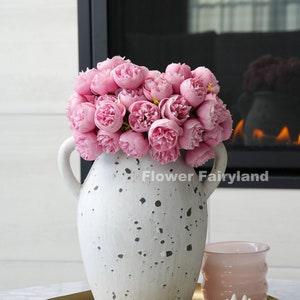 54 Small Heads Peony Bouquet | Artificial Flower | Centerpieces | DIY Floral | Wedding Bouquet | Home Decoration | Gifts - Light Magenta