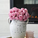54 Small Heads Peony Bouquet | Artificial Flower | Centerpieces | DIY Floral | Wedding Bouquet | Home Decoration | Gifts - Light Magenta