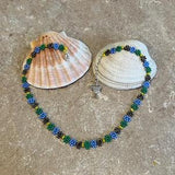 Daisy chain Seed Bead Flower Necklace / choker
