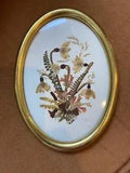 VINTAGE HANDMADE PRESSED FLOWERS PICTURE - BEAUTIFUL FRAME