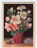 Postcard Greeting Card with Lilies Vase Painting/Art Print