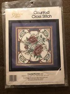 Golden Bee -ORIENTAL PEONIES #60451 Counted Cross Stitch Kit  Sealed