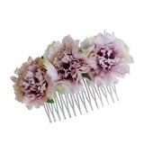 Carnation Flower Comb Clip Stylish Hair Pins Accessories Wedding Ash Pink