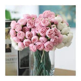 Artificial Peony Bouquet 11 inches tall \ Bouquet with 27 heads of Artificial Peony Flowers \ Home Decoration \ Wedding Decoration Crafting