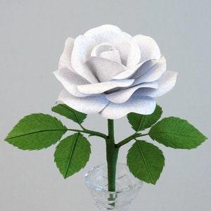 Paper Lace Rose for Lace Anniversary Gift for Her / White Lace Flower for Romantic 13th Anniversary Gift for Wife / Unique 13 Year Gift