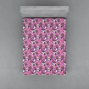 Watercolor Flowers Fitted Sheet Cover with All-Round Elastic Pocket in 4 Sizes