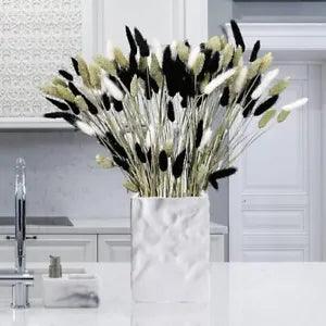 120 Pcs Natural Pampas Grass Bouquet Decor Bunny Tail Dried Flowers 18-zhu
