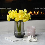 Mini Ranunculus Small Bundle | High Quality Artificial Flower | DIY Floral | Wedding/Home Decoration | Gifts - Yellow