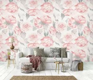 3D Pink Peony Flower 439NAO Wallpaper Wall Mural Self-adhesive Uta Naumann Fay