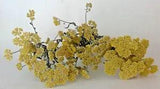 Dried Golden Yellow Yarrow Flower Heads on Stems Lot 1
