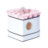 La Fleur Rose Quartz Crystal Heart Pink Roses Preserved White Box Venus et Fleur