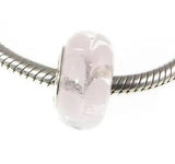 Chamilia 925 sterling silver PALE PINK  LILY PAISLEY Murano charm bead, love