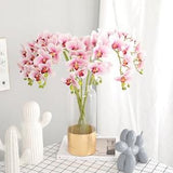 70CM Artificial Orchid Flower Real Touch Latex Wedding Decoration Orchid Arrangement Fake Flower for Party DIY Home Office Decor