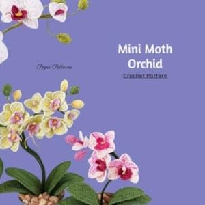 Crochet Mini Moth Orchid  Pattern  - photo tutorial for Decor, Bouquets and Arrangements