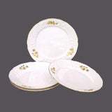 Four Rosenthal Gold Bouquet Chateau Fleurs salad plates. Gold trim. Classic Rose Porcelain made in Germany.