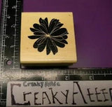 ZINNIA PEONY FLOWER TOP SOLID RUBBER STAMP ANITA'S CREAKYATTIC