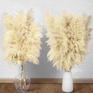 Tall Natural Pampas Grass Decor - 40" inch 16 Stems Dried Flowers Bouquet Boho