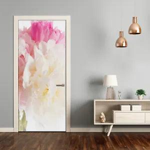 3D Wall Sticker Decoration Self Adhesive Door Wall Mural Flowers Peony