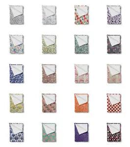 Ambesonne Floral Retro Soft Flannel Fleece Throw Blanket Plush for Indoors