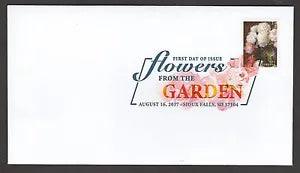US 5239 Garden Flowers Peonies (from booklet) DCP FDC 2017