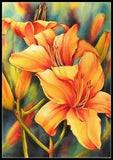 Day Lilies - Counted Cross Stitch Patterns - Color & BW Symbols