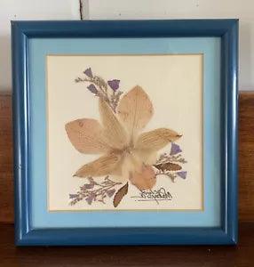 Framed Malaysian Hand-Crafted Pressed Flower (Orchid)