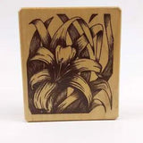 Large Lily Flower Rubber Stamp, Vintage Galerie Vernissage Inkadinkado, 3.5 x 4