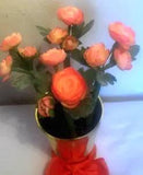 Flower Pen Bouquet - 4 flower pens - Orange Mini Ranunculus
