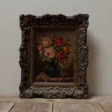 Dark roses still life oil painting, moody flower still life, dark floral oil painting, original oil painting, flower bouquet oil painting
