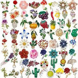 Fashion Rhinestone Crystal Flower Plant Bridal Bouquet Enamel Brooch Pin Jewelry