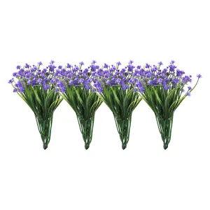 Artificial Flower Heads, Plastic Mini Peony Hydrangea Purple Faux Flowers 12Pcs