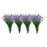 Artificial Flower Heads, Plastic Mini Peony Hydrangea Purple Faux Flowers 12Pcs