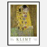 Gustav Klimt The Kiss 1907-1908 Vintage Exhibition Poster Art Print | Gustav Klimt Print, Gustav Klimt Poster, Gustav Klimt Painting #GK02C