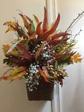 Autumn Harvest Fall Dried Country Rustic Floral Hanging Basket - Nice