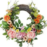 16 Inch Artificial Peonies Hydrangea Wreath Pink Peony Hydrangea Flowers with