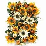 3D Artificial Sunflowers wall For Wedding Decor romantic backdrop Bridal shower Party Event Salon Sunmer Party Birthday Decor Floral Panels