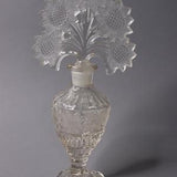 Vintage pressed glass sunflowers parfume bottle