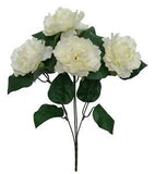 Large Buttercream Peony 21" Tall Bush Artificial Flower General Home Decor #2232