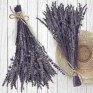 180 Stems Purple Dried Lavender Flower Bundle - 15-17 " Real Dry purple-2.82oz