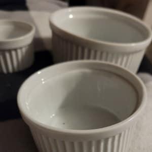 3 PC Ceramic Succulent Plant Pots White Garden Flower Pot Cactus Orchid NEW