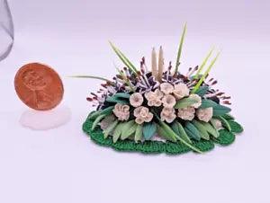 Black Lily Centerpiece Dollhouse Miniature 1:12 Scale Fast US Shipping