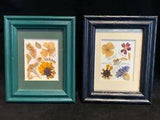 VINTAGE SET Framed Matted Dried Flowers Signed Margie GROWN CRAFTED IN MICHIGAN